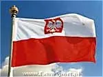 Flaga Polski 70x112 [cm] z godłem