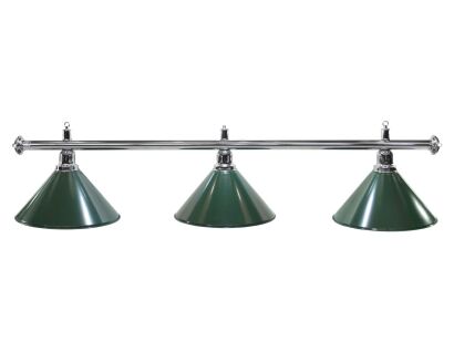 Lampa bilardowa srebrno-zielona 3-kl PYRAMIDA3
